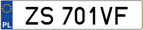 Trailer License Plate